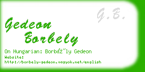 gedeon borbely business card